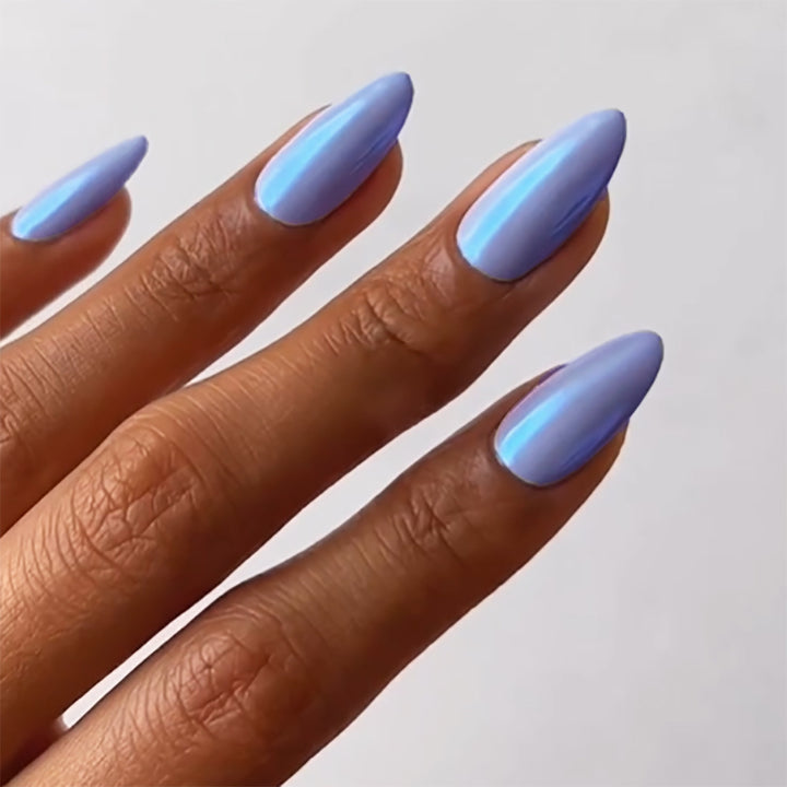 Elegant Glossy Almond-Shaped Press-On Nails Stornfield
