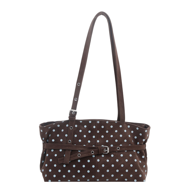 Polka Dot Decorative Shoulder Tote Bag