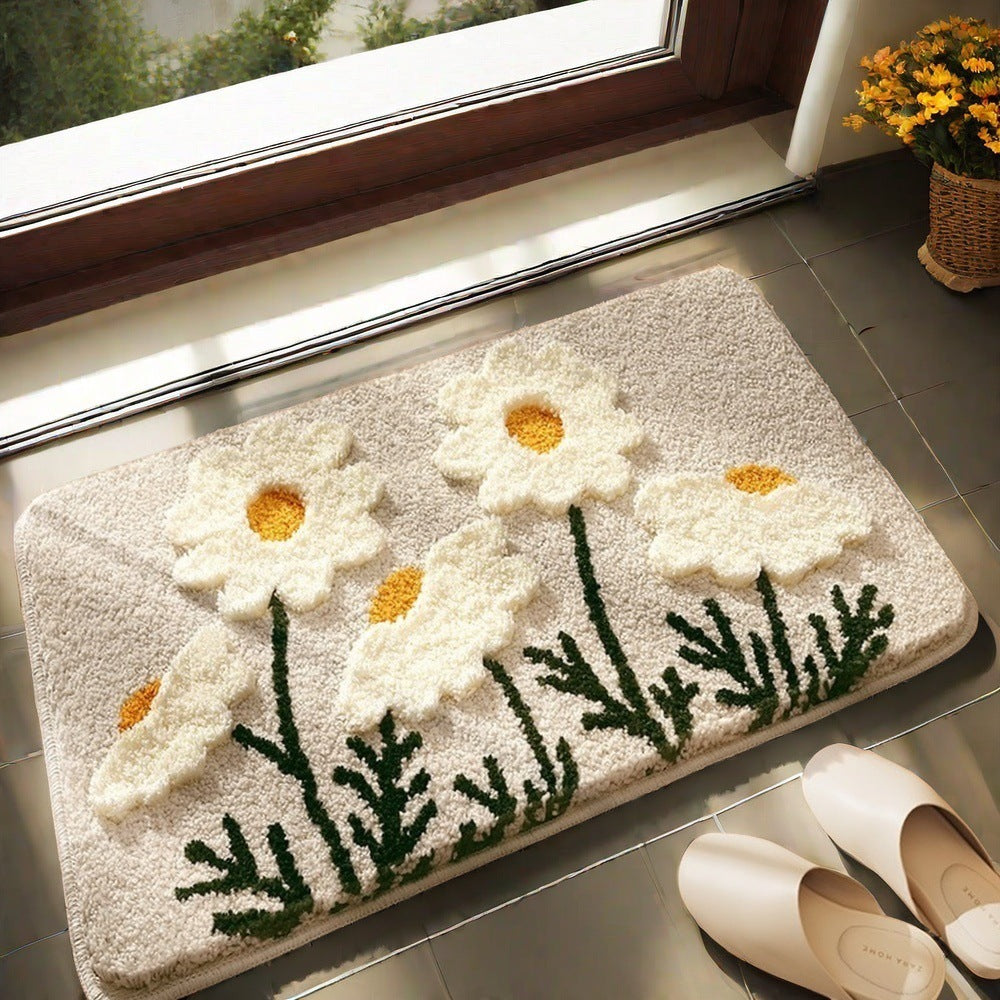 Floral Design Bath Mat