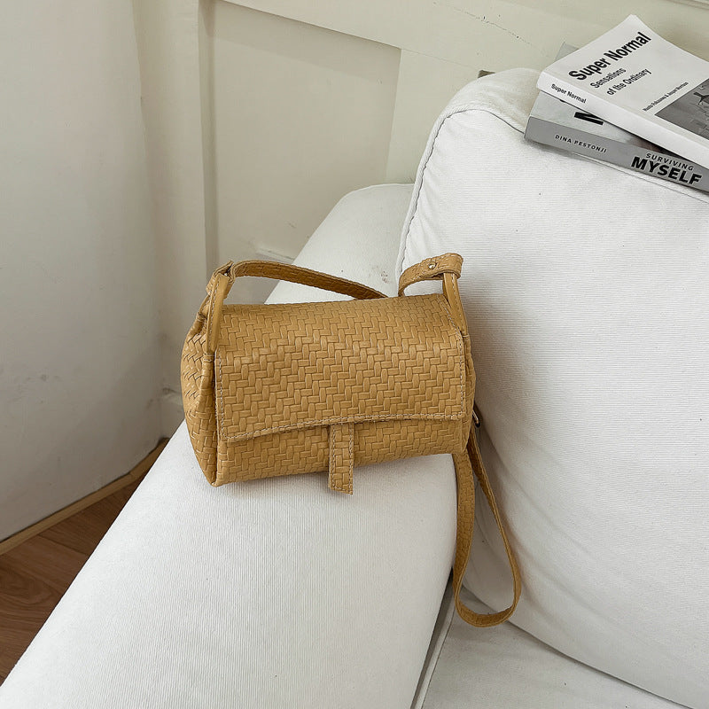 Woven Textured Crossbody Handbag