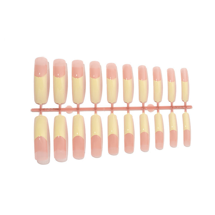 Artificial nail set with elegant French tips and high-quality materials Stornfield
