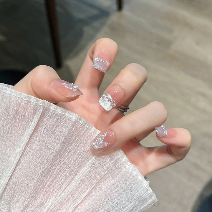 Elegant Crystal-Embellished Nail Extensions Stornfield