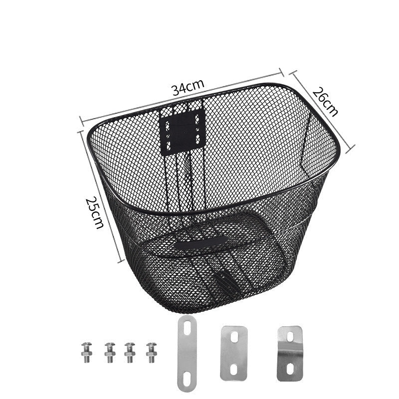 front-mount mesh bicycle basket with universal bracket Stornfield