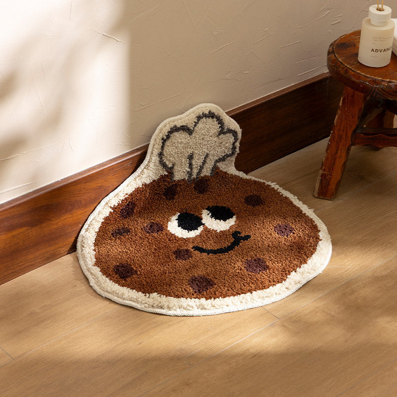Decorative Clock-Inspired Bath Mat for Bathroom