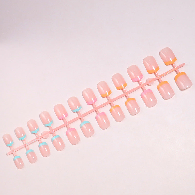 Premium Gradient French Tip Press-On Nail Set Stornfield
