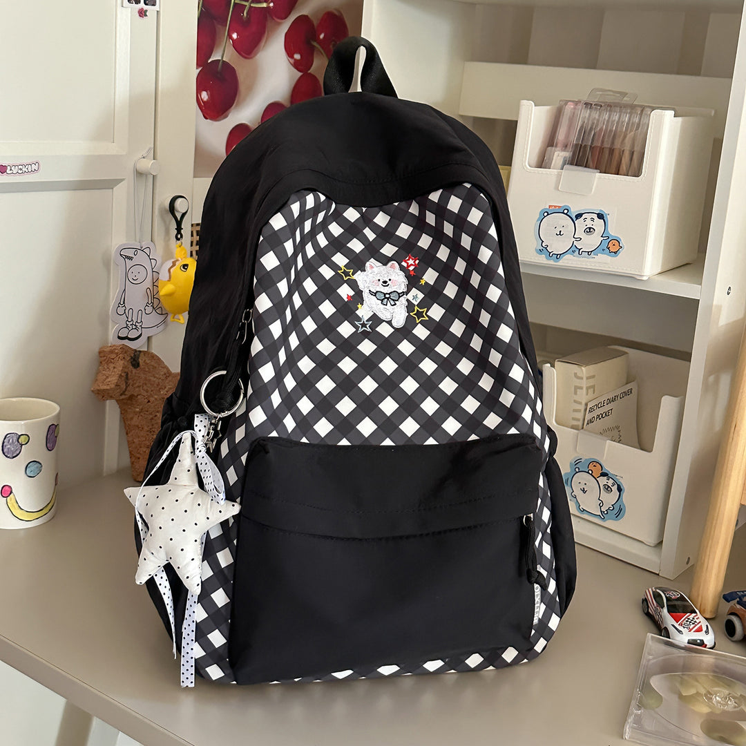 Cute Decorative Checked Pattern Backpack Stornfield
