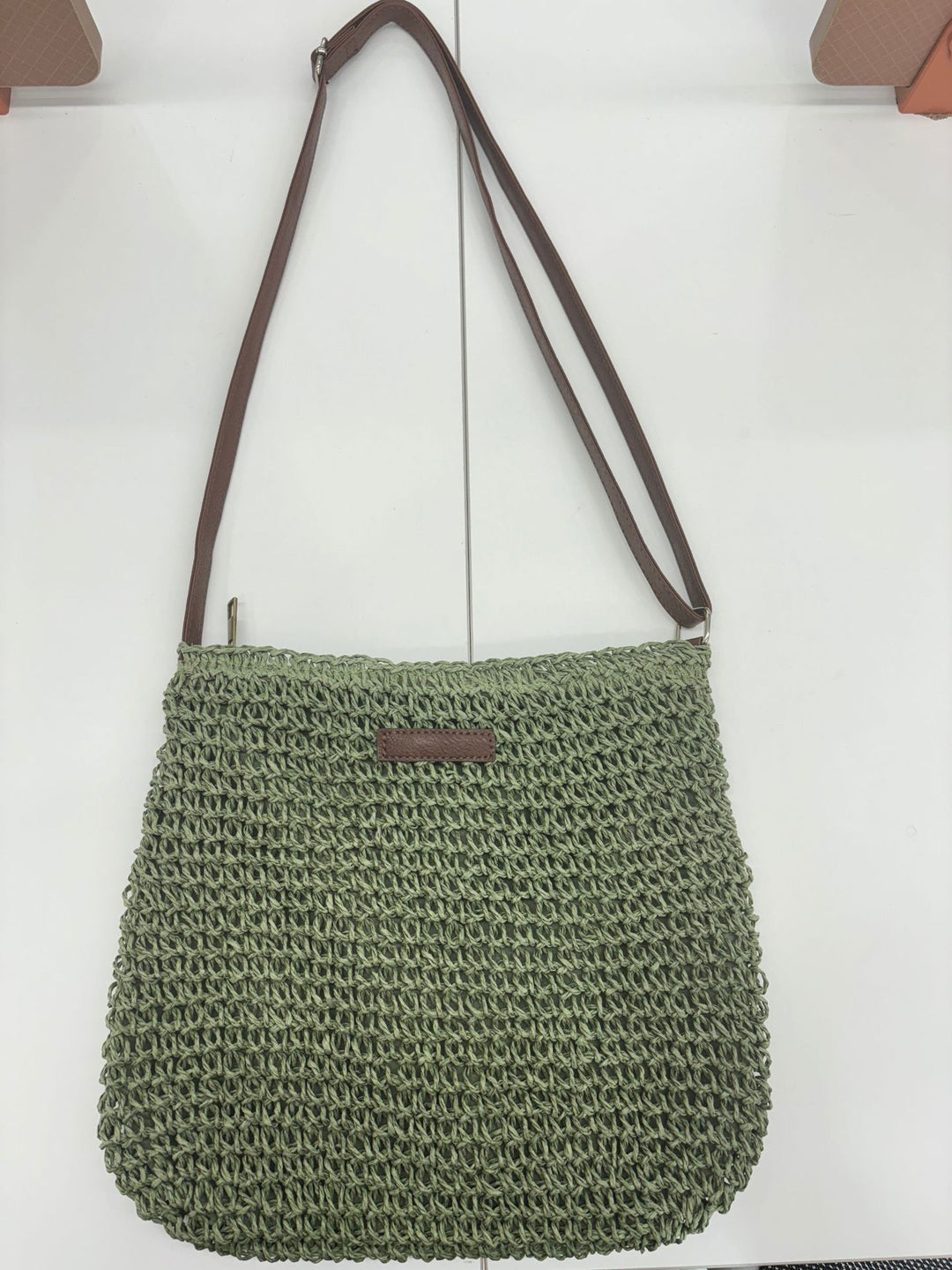 Practical handbag made of woven natural material Stornfield