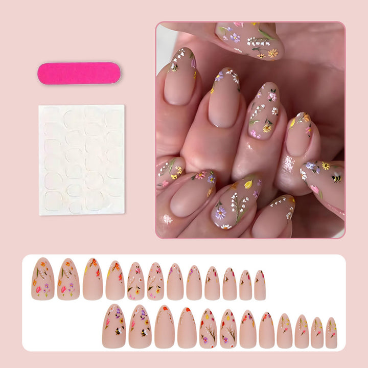 Artificial nail set with floral accents Stornfield