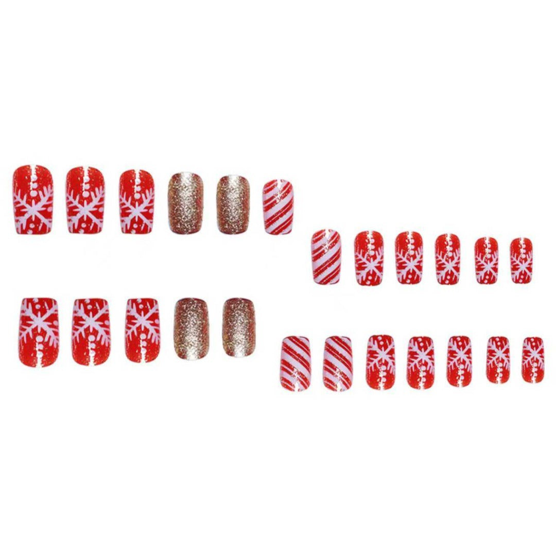 Festive Themed Press-On Nail Art Set Stornfield
