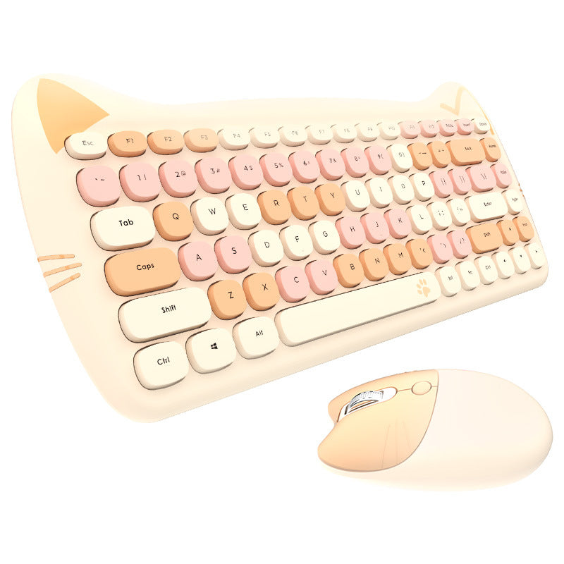 Cute Themed Wireless Keyboard and Mouse Set Stornfield