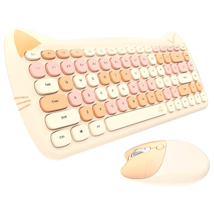 Cute Themed Wireless Keyboard and Mouse Set Stornfield