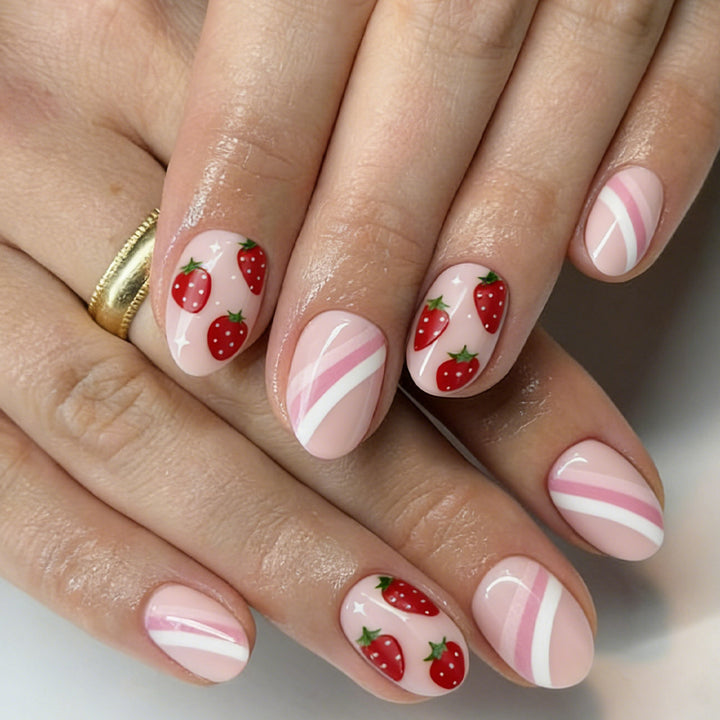 Strawberry-Themed Nail Art Set Stornfield