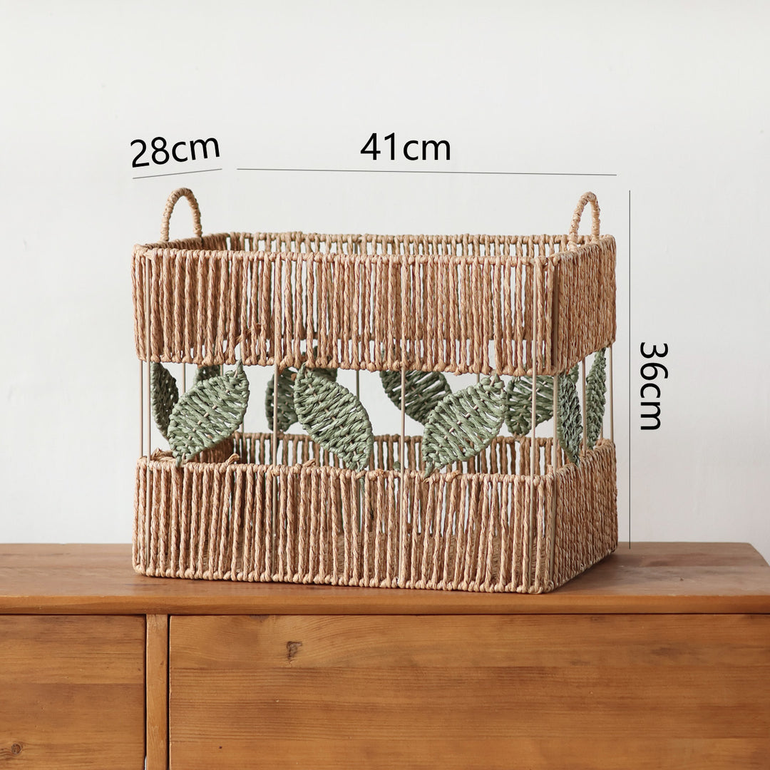 Decorative basket with plant motif Stornfield