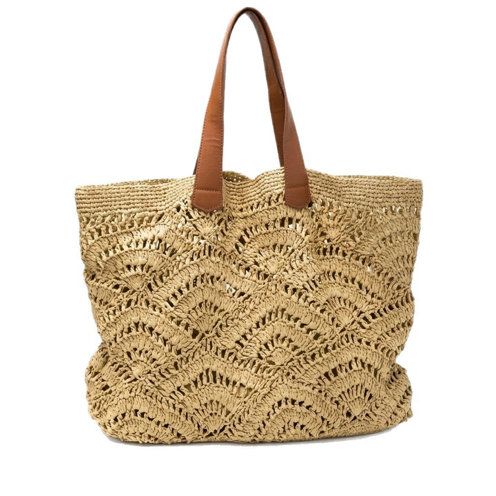 Macrame Shopping Bag with Elegant Leather Handles Stornfield