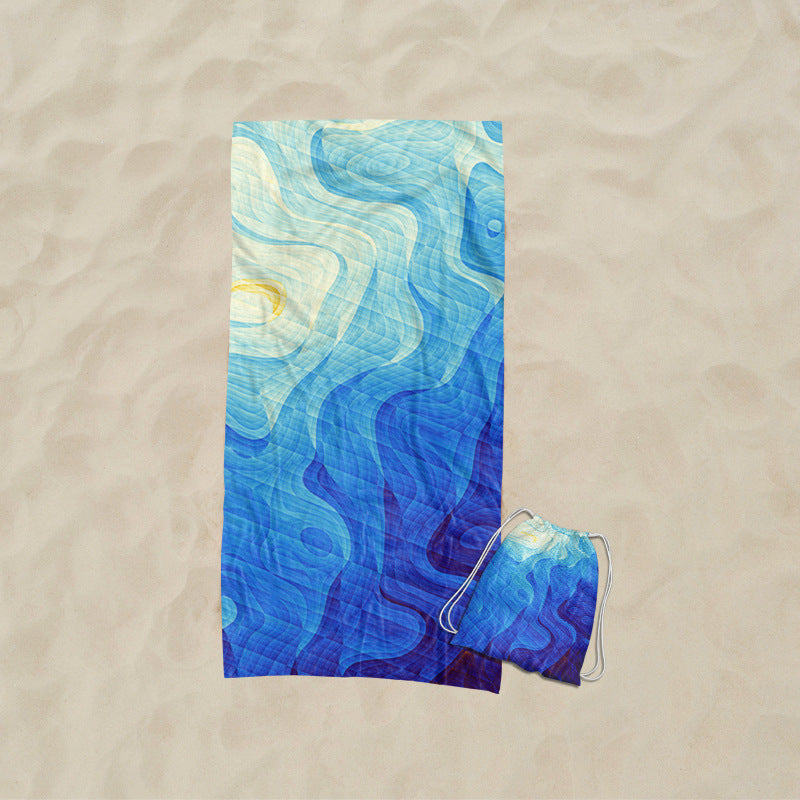Beach towel with elaborate wave design Stornfield