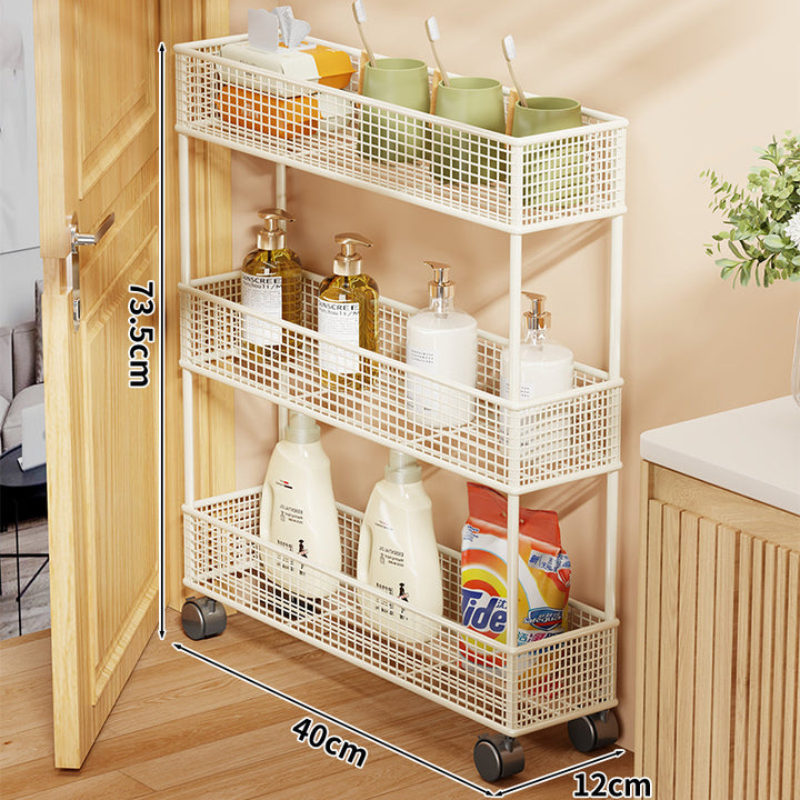 Slim Overdoor Three-Tier Wire Mesh Storage Organizer