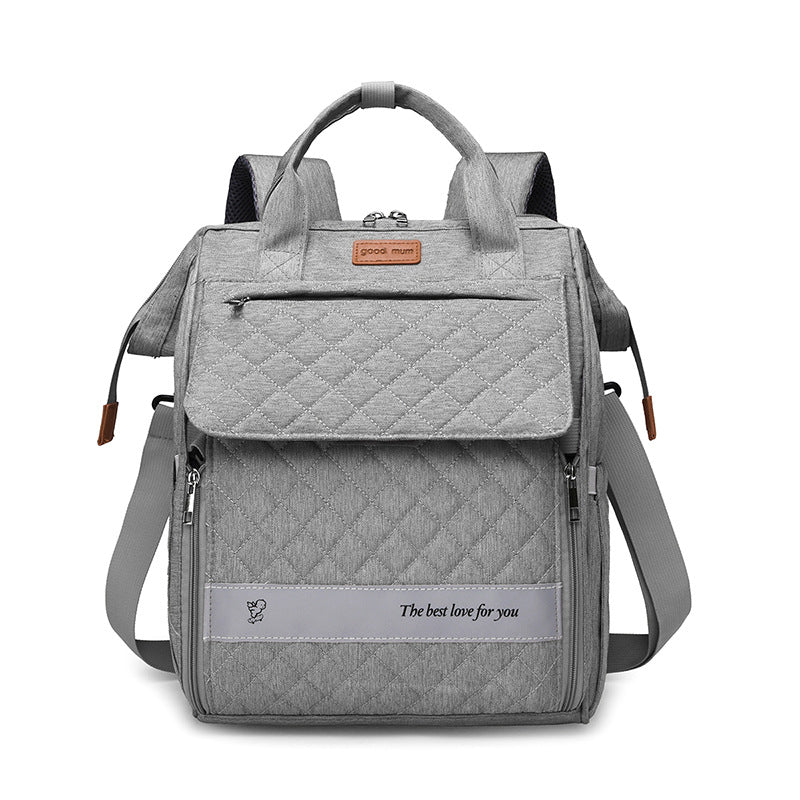 Multi-Pocket Quilted Baby Care Backpack Stornfield