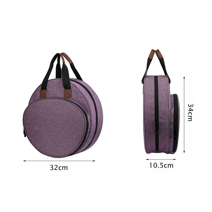 Round Tote Bag with Practical Two-Way Zipper Stornfield