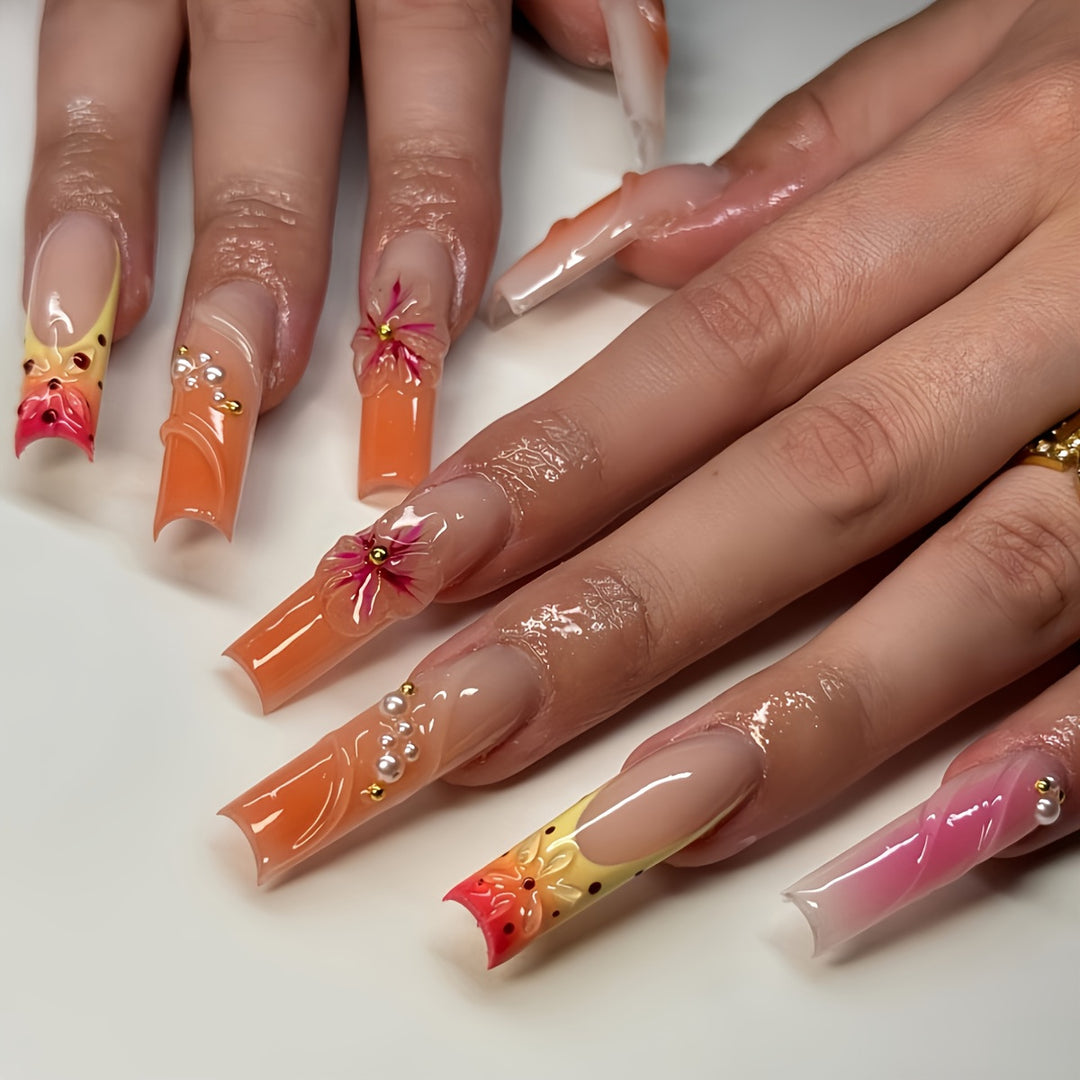 Decorative Press-On Nail Set Stornfield