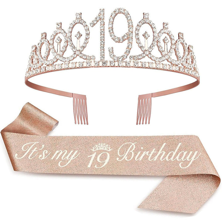Ladies Crystal Princess Crown with 30 & Fabulous lettering Stornfield