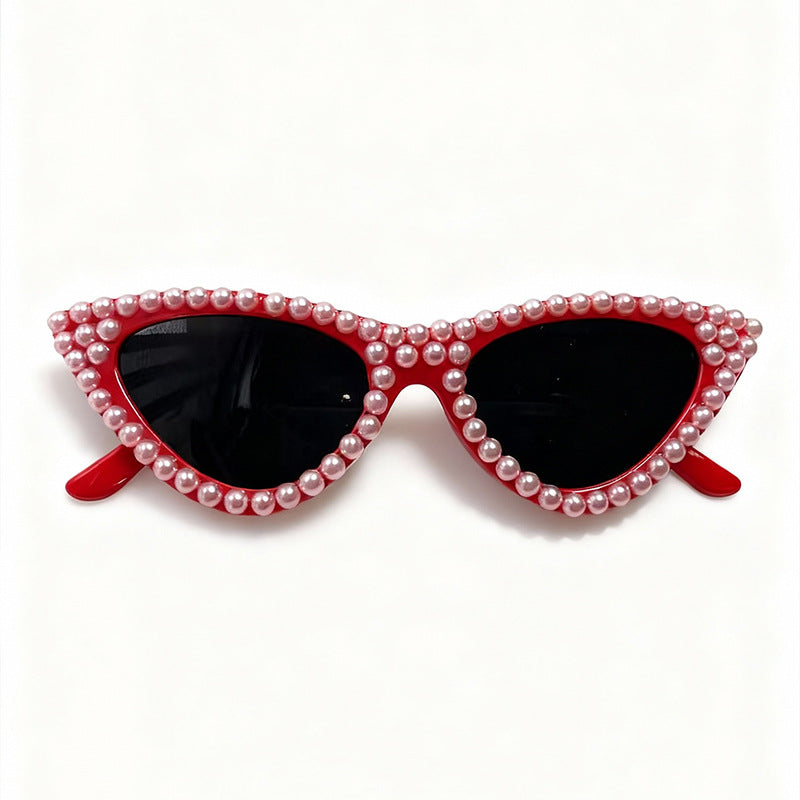 Pearl-Embellished Cat Eye Sunglasses Stornfield