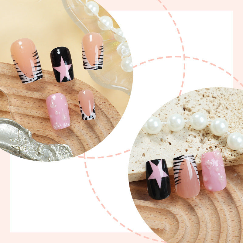 Decorative Press-On Nail Art Set with Trendy Patterns Stornfield