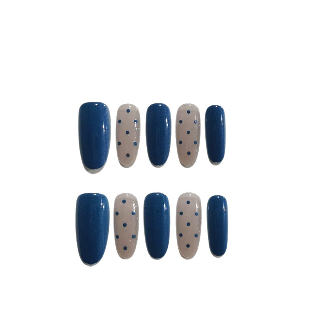 Elegant Press-On Nail Art Set with Jewel Accents Stornfield