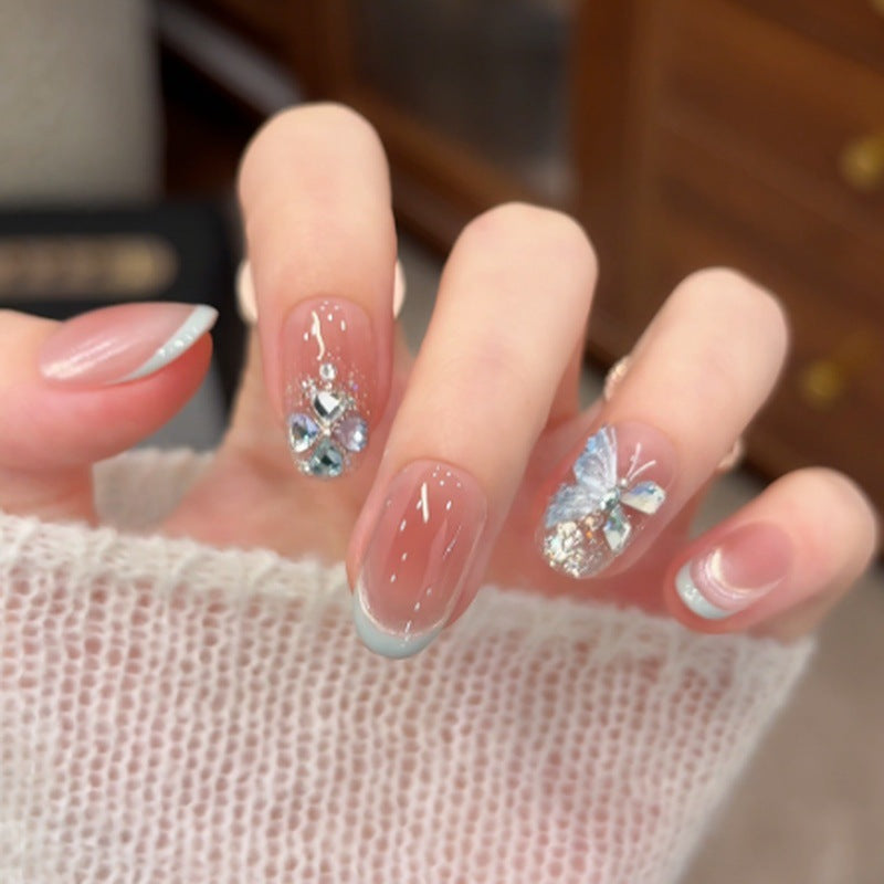 Artistic Embellished Press-On Nails