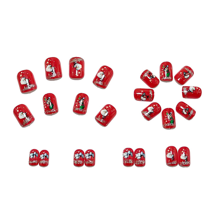 Artificial nails with festive Christmas designs Stornfield