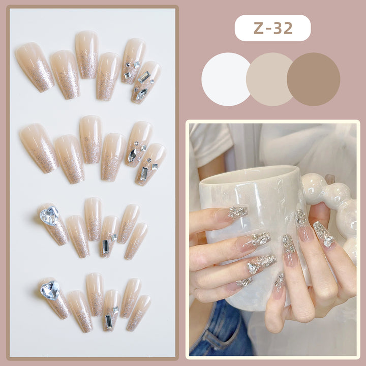Sparkling Rhinestone Press-On Nail Set Stornfield