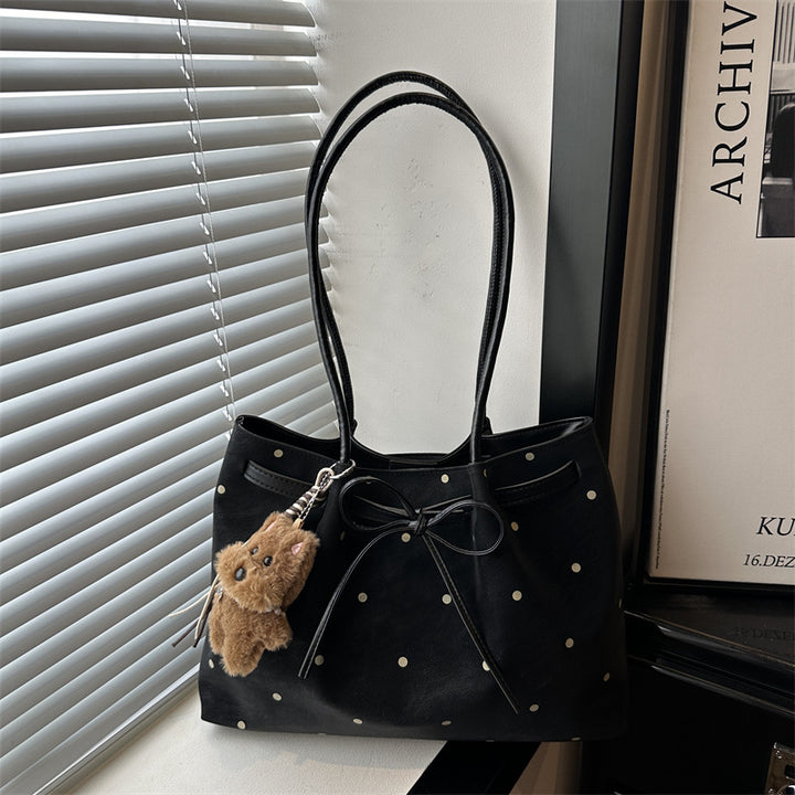 Elegant Polka Dot Tote Handbag