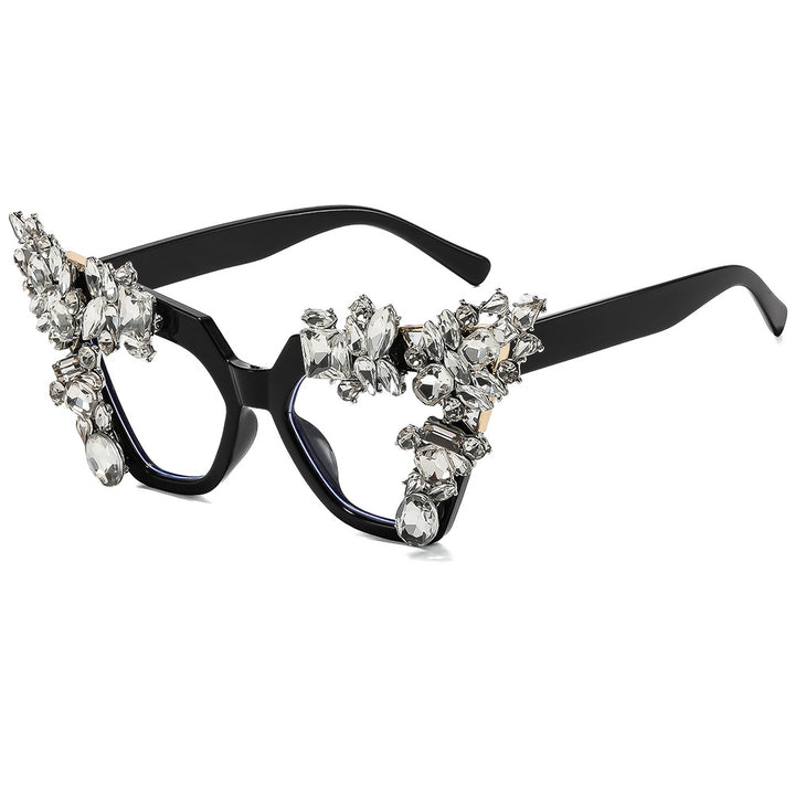 Ladies glamorous cat-eye sunglasses with extravagant crystal embellishments Stornfield