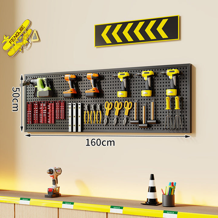 Large Rectangle Wall-Mounted Perforated Metal Pegboard Tool Storage Panel
