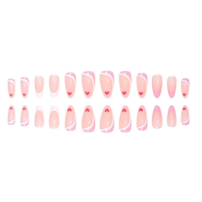 Artistic Heart-Embellished Nail Design Stornfield