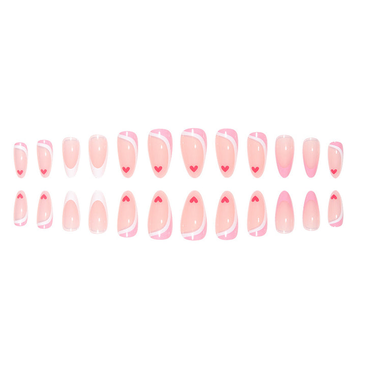 Artistic Heart-Embellished Nail Design Stornfield