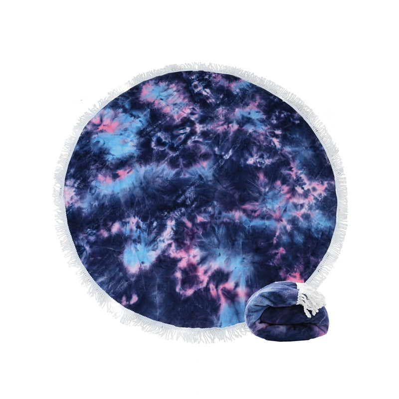 Ladies round beach blanket with fringes Stornfield
