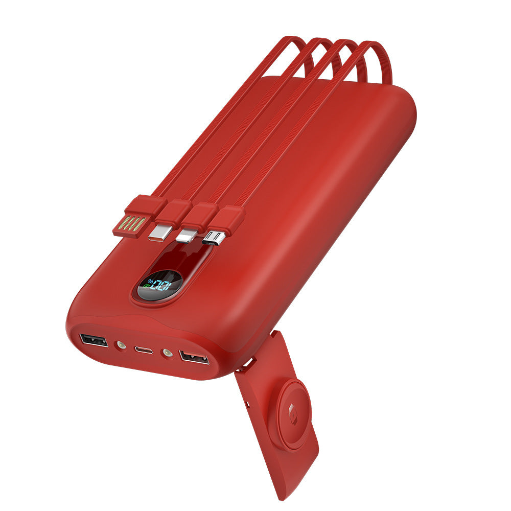 Portable power bank with integrated charging cables and LCD screen Stornfield