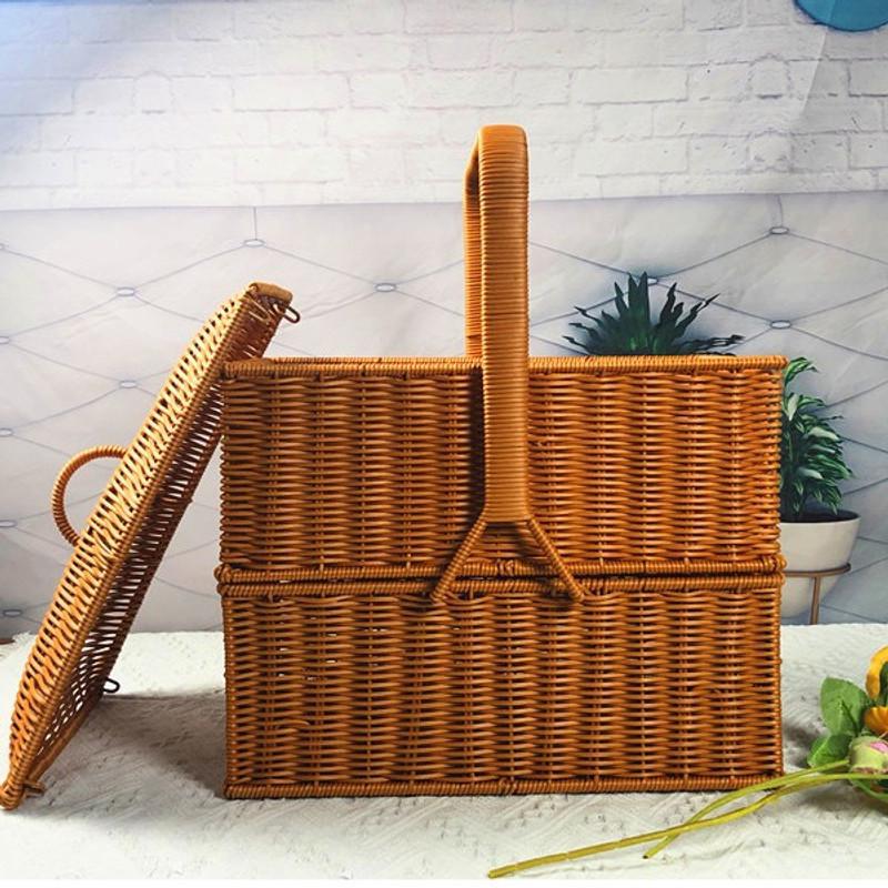 Dual-Layer Woven Storage Basket Stornfield