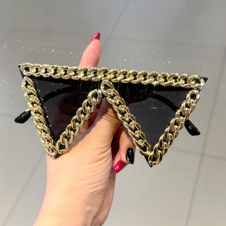 Women's trendy sunglasses with striking chain frame Stornfield