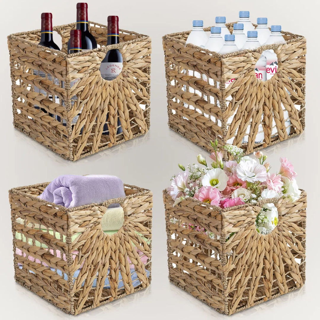 Premium Water Hyacinth Storage Basket Stornfield