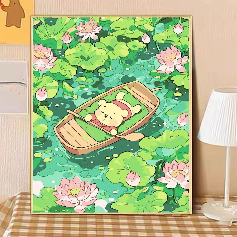 Playful Bear Illustration Canvas Art Stornfield