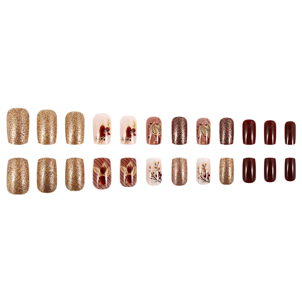 Elegant Artistic Press-On Nail Set Stornfield