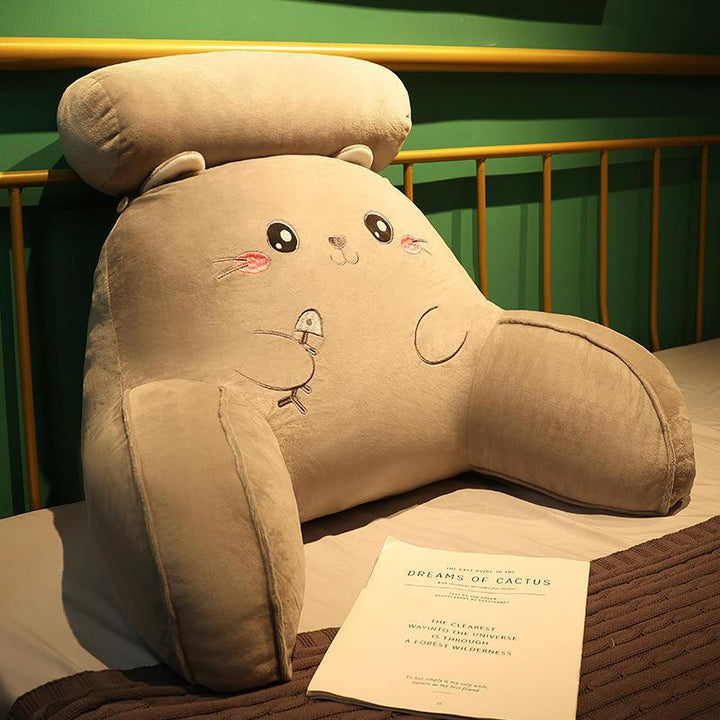 Plush back support cushion with unique vegetable design Stornfield