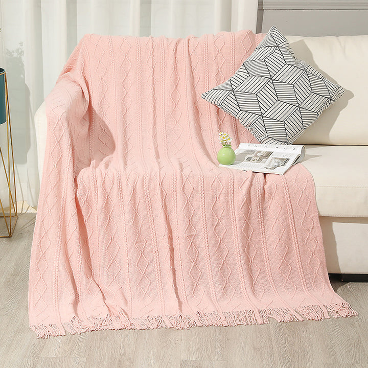 Home Decorative Knitted Throw Blanket
