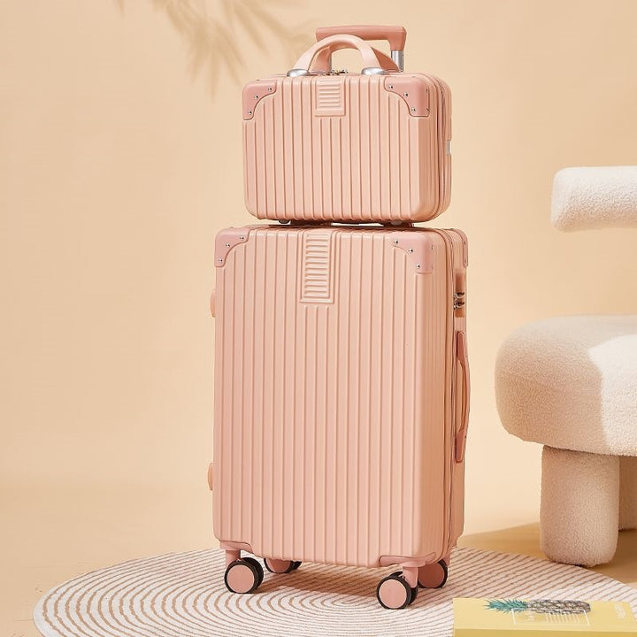 Hard-shell suitcase with double safety lock and flexible interior Stornfield