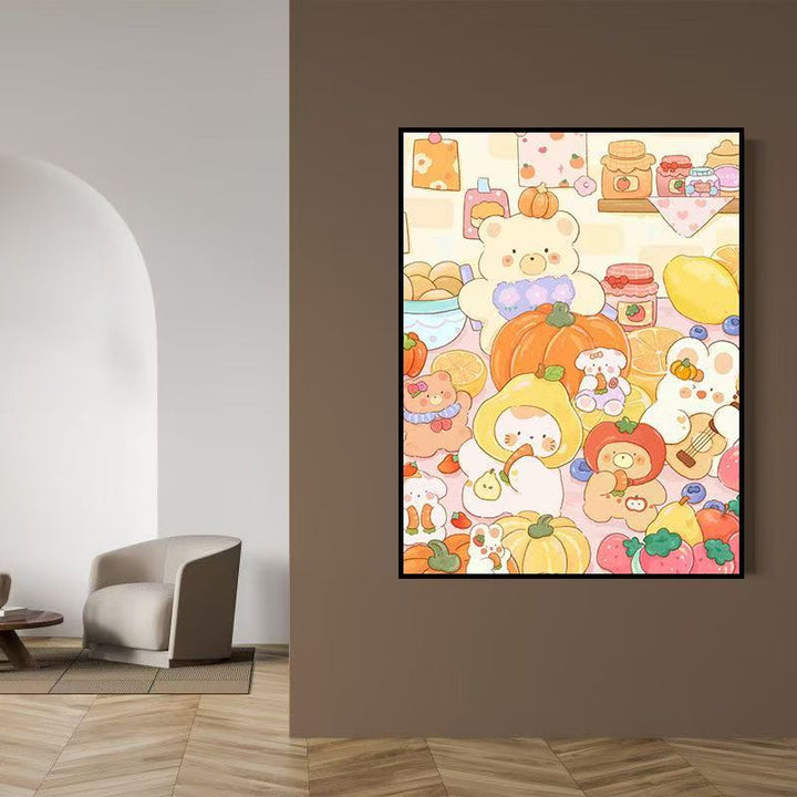 Whimsical Food-Themed Canvas Art Print Stornfield
