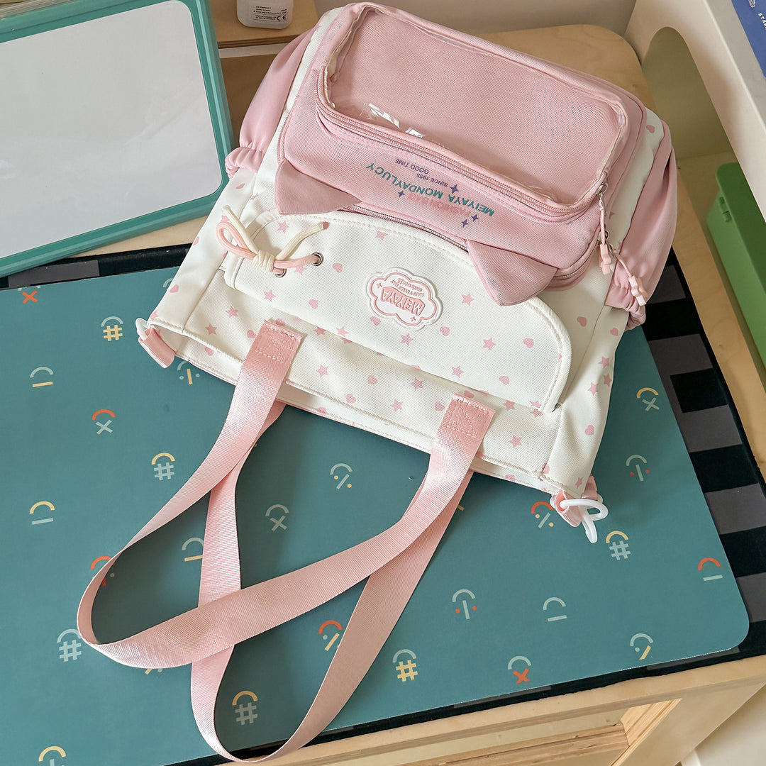 Stylish Water-Resistant Star-Patterned Backpack Stornfield