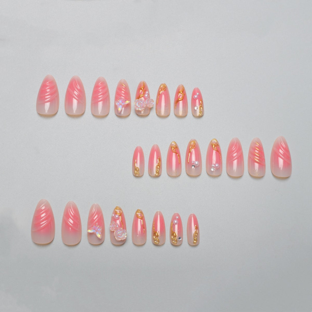 Artistic Floral Nail Extensions Stornfield