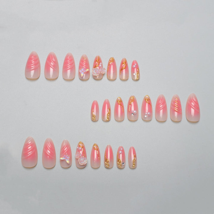 Artistic Floral Nail Extensions Stornfield