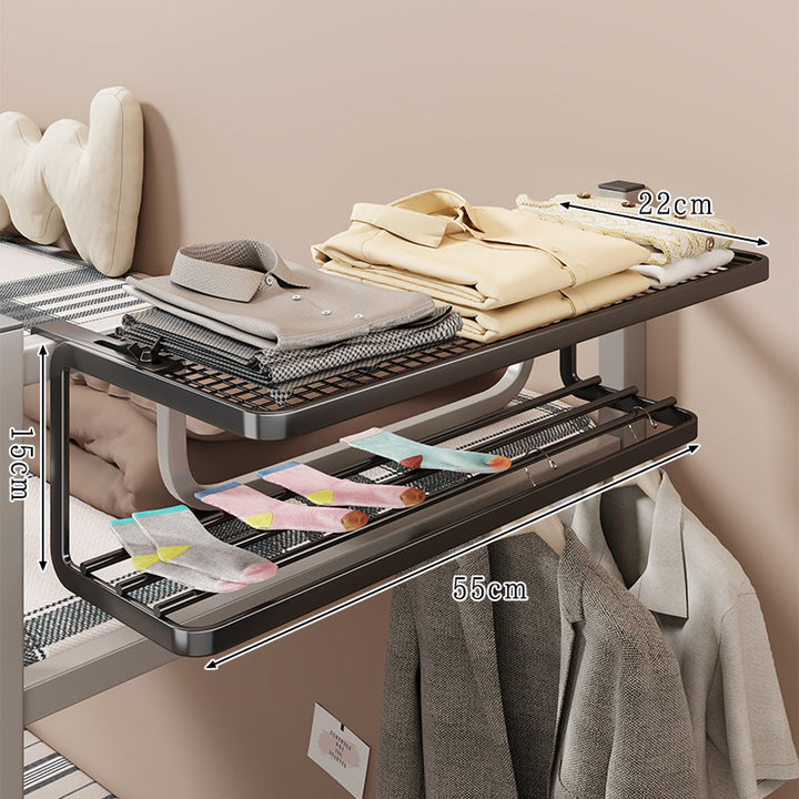 Space-Saving Under-Rail Clothes Hanging Organizer